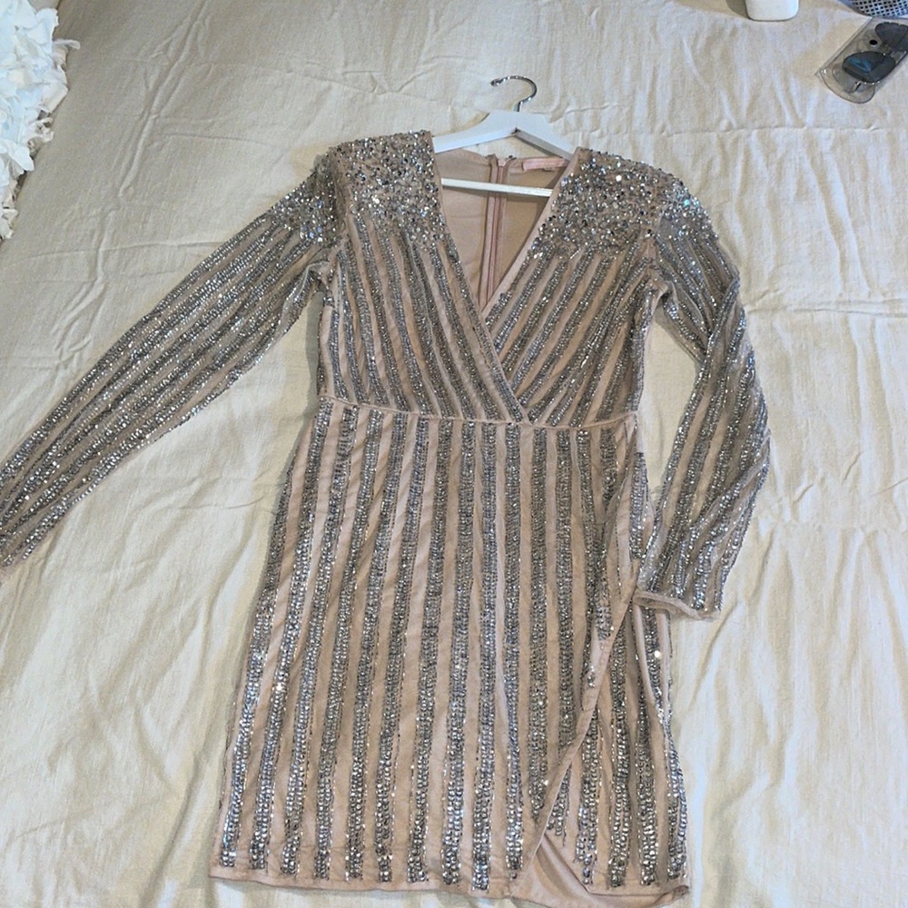 Carli Bybel x Misguided Sequence dress only worn Once